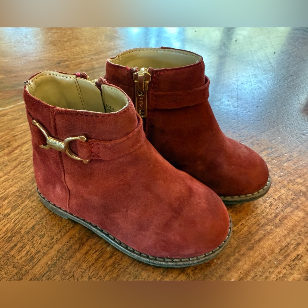 Janie and Jack Red Suede Kids Boots